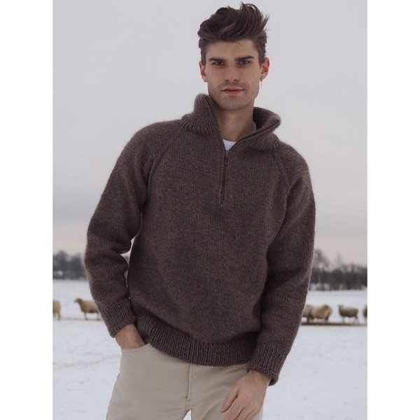 Zipper Sweater mænd | PetiteKnit